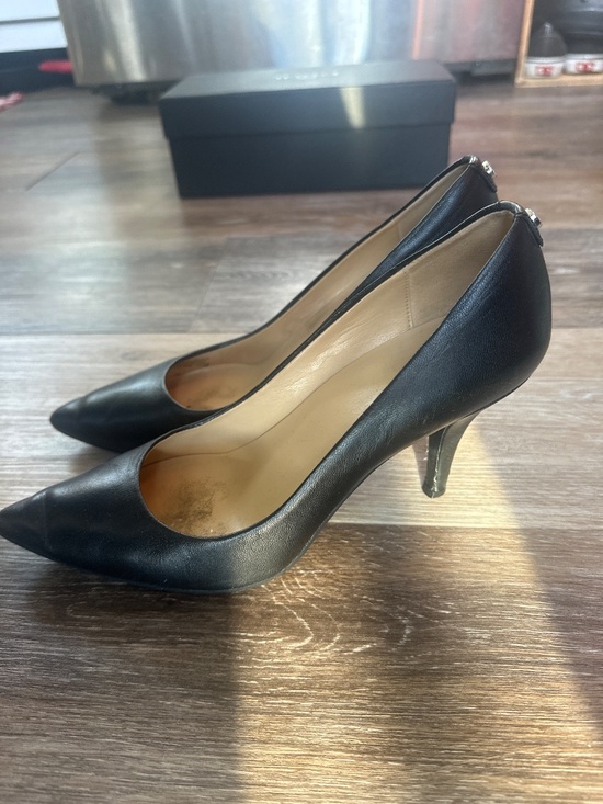 MICHAEL Michael Kors Shoes - Michael Kors Black Leather Mid-Heel Pumps – Size 8.5M